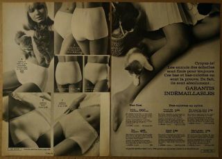 1971 Vintage Paper Print Ad 2 - Pg Kitty Cat Tights Panties Lingerie Underwear