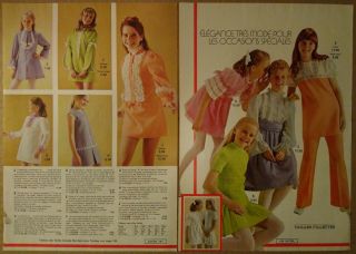 1971 Vintage Paper Print Ad 2 - Pg Fashion Pastel Clothing Dress Bra Camisole Slip