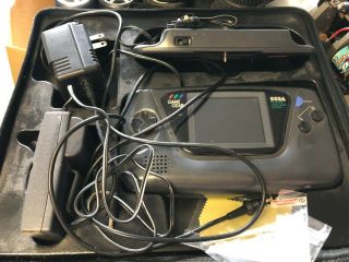 Vintage Sega Game Gear System With Portable Battery System & Carrying Case