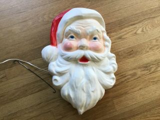 Vintage Light - Up Santa Claus Head Union Products Plastic 14 X 20