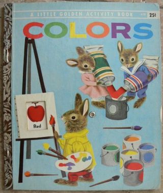 Vintage Little Golden Activity Book Colors " A " 1st Edition Richard Scarry
