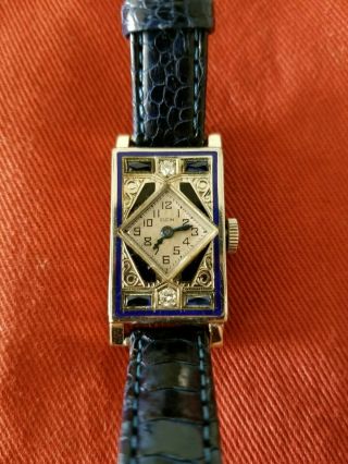 Antique Art Deco Elgin Ladies Wrist Watch 15 Jewels