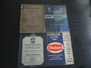 Plymouth Ford Wagner Vtg Car Parts Manuals