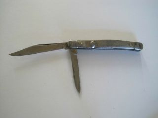 Vintage Chrome Imperial Pocket Knife 2 Blades Stainless