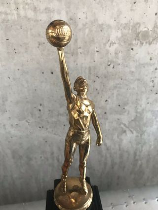 Antique/vintage Large Art Deco Basketball Trophy 1940s With Laced Basketball