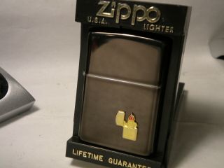 1992 Zippo Midnight Chrome With Zippo Emblem Unfired