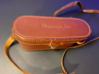 Vintage Leather Case With Strap For Verascope,  F:40