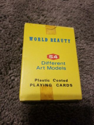 Vintage World Beauty Nude Risque Art Models Pin - Up Playing Cards