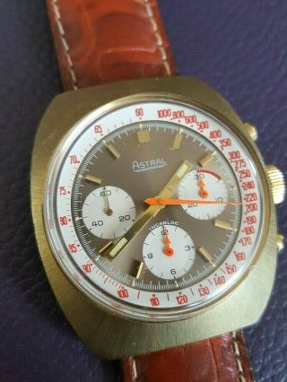 Rare Vintage Astral Chronograph Valjoux 7736 Wristwatch - Men’s - 1970’s