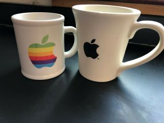 2 Vintage Apple Computer Coffee Mugs