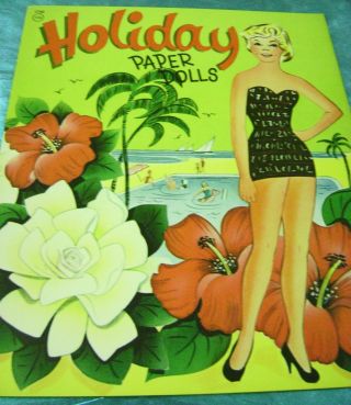 Vtg Paper Dolls 1954 Holiday Saalfield 1742 1950s Fashions Uncut