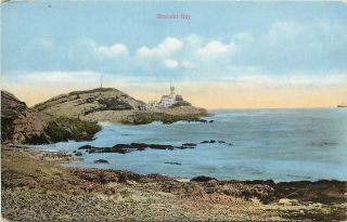 Vintage Chromograph Postcard Light House Bracelet Bay Uk Swansea Wales Unposted