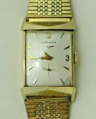 Vintage 14k Solid Gold Longines Wrist Men 