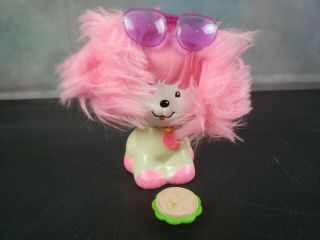 Vintage 1982 Mattel Poochie Stamper Paws Stamp Pink Dog Push Down Sunglasses