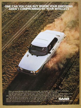 1983 Saab 900 Apc Turbo White Car Photo Vintage Print Ad