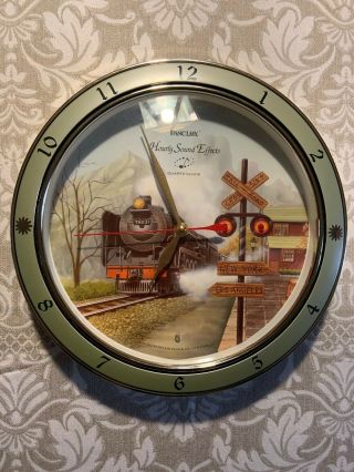 Panclox Brand: Train Wall Clock With Hourly Sound Effects - Locomotive - 1994