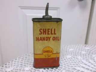 Vintage Shell Handy Oil Lead Top Empty Can