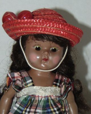 Rare Vintage Ginny Doll Strung Black Tagged Clothes