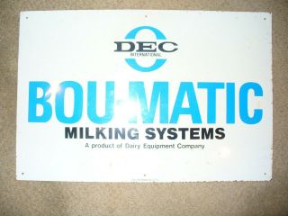 Vintage Bou - Matic Milking System Equipment Sign