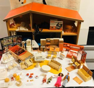 Vintage Lundby Swedish Dollhouse Furniture Car Accessories Dolls 60’s Mcm