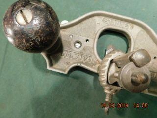 Vintage STANLEY No 71 - 1/2 Hand Router Plane with Fence Collectible Antique Tool 2