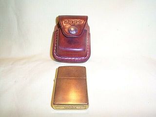 Zippo Wind Proof Lighter With Leather Case