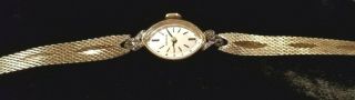 Vintage Benrus 14k Yellow Gold Ladies Wrist Watch Keeps Good Time
