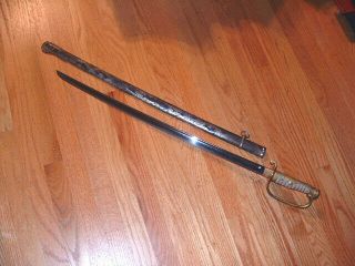 [12s007] Japanese Samurai Sword: Ija Army Ww - Ii Kyu Gunto