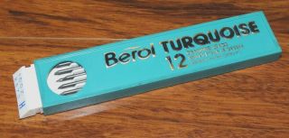 Vintage Berol Turquoise 12 Drawing Leads Drafting Refills Set (2375h) Read