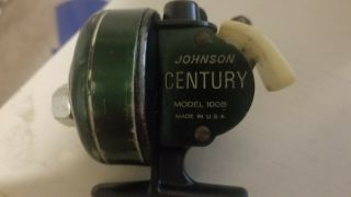 Vintage Johnson Century Model 100b Spinning Reel Made In Usa