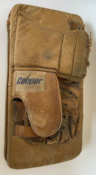 Vintage Rare Cooper GM12 Pro Sr Ice Hockey Goalie Blocker - Right hand 3