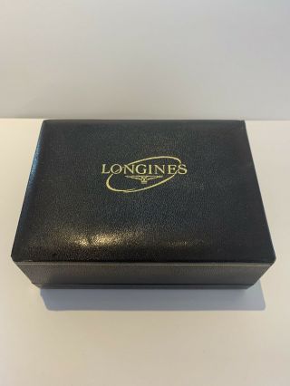 Vintage 1970’s Longines Gents Mens Wrist Watch Box Brown Gold Writing