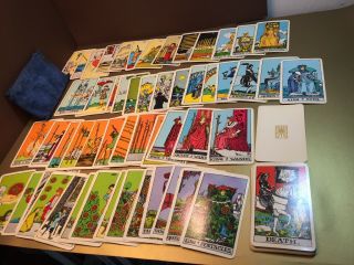 Scarce 1968 Vintage Albano Waite Tarot Cards Deck Incompl,  76 Cards Pre Us Games
