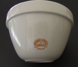 Small White Vintage Australian Bendigo Pottery Mixing Bowl