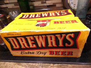 Vintage Drewrys Extra Dry Beer Flat Top 12 P Can Box South Bend Indiana In Ind