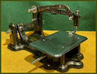 Antique Wheeler & Wilson Curved Needle Flat Belt Lock Stitch Sewing Machine