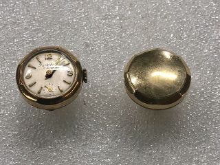 Vintage Park Lane 17 Jewels Swiss Made Gold Plated Cuff Link Set Watch