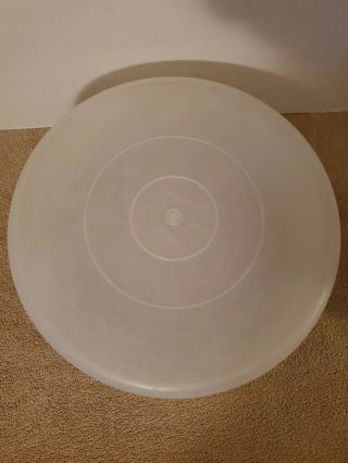 Vintage Large Round Sheer TUPPERWARE Carry All Container 256 - 1 W/ Seal Lid 3