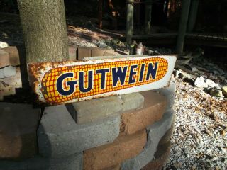 Vintage Advertising Gutwein Seed Corn Sign Metal