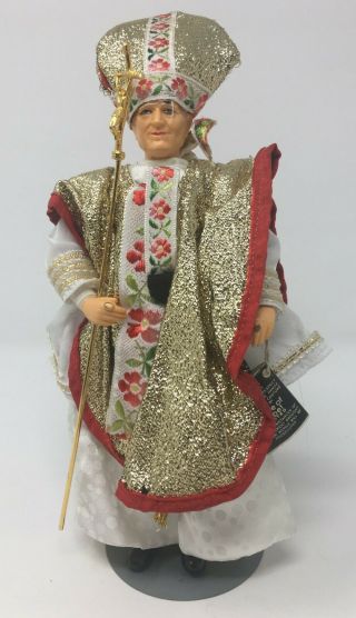 Vintage Made In England Peggy Nisbet Doll P821 Pope John Paul Ii W/ Hand Tag