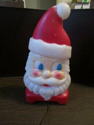 Vintage Plastic Lighted Santa Claus - Blow Mold - Christmas - Empire - 1974