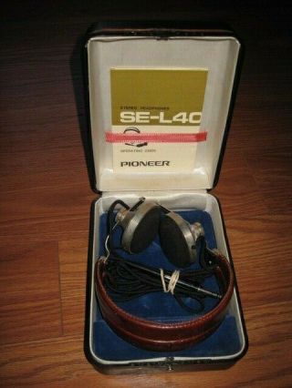 Vintage Pioneer Stereo Headphones Se - L40 Silver Box Instructions
