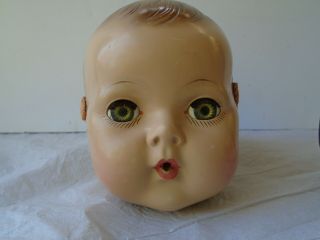 Vintage 1940s Effanbee Dy Dee Baby Doll Head - Head Only - Applied Ears