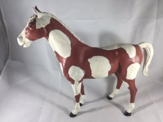 Johnny West Best Brown Painted Horse Vintage 1965 Louis Marx Toy 13 1/4 " Tall
