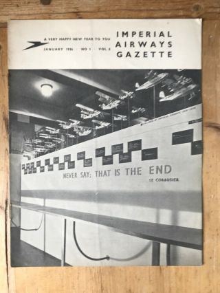 Imperial Airways Gazette January 1936 Vol 8 Number 1 8 Pages