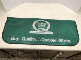 Quaker State Oil Mechanics Fender Cover Protector Vinyl Green Usa Engine Body