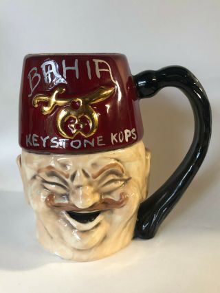 Bahia Shriners Keystone Kops Vintage Face Mug Freemason Masonic