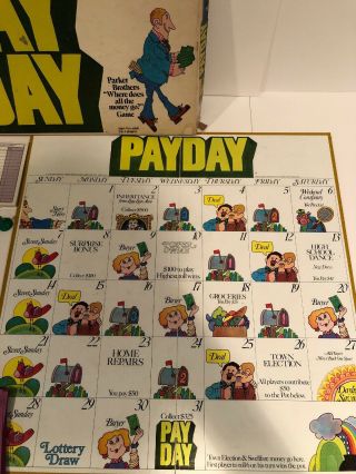 Vintage Payday Board Game 1975 Classic Edition Parker Brothers Complete 2