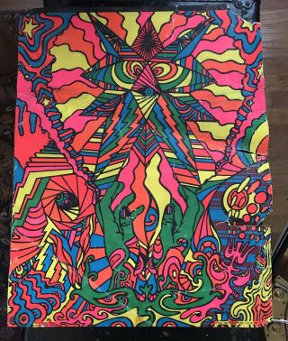 Vintage,  1969 Gary Edwards “in My Room” Psychedelic Blacklight Poster
