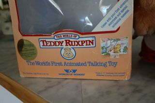 Vintage 1985 Teddy Ruxpin First Animated Talking Toy With 3 Tapes 3